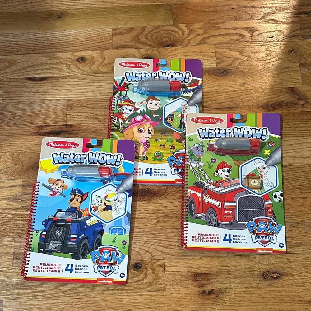 Melissa & Doug Water Wow! PAW Patrol Activity Pads - Purple, Red, Blue